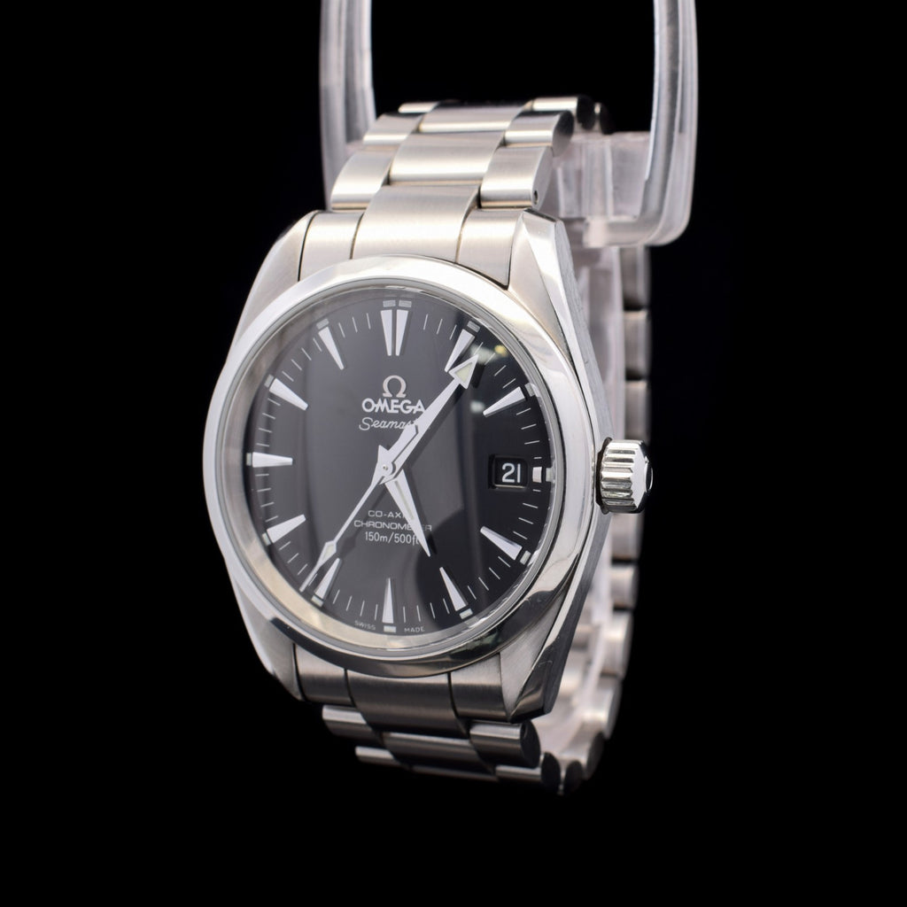 Omega Seamaster Aqua Terra | 36mm Black Dial | Co-Axial | Ref 2504.50 with Card
