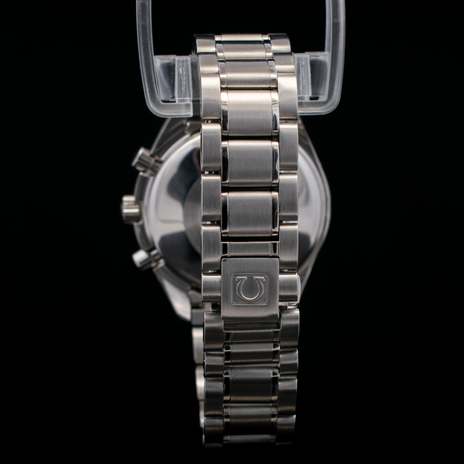 Omega Speedmaster date 39 MM Black Dial with Orange Tritium Patina