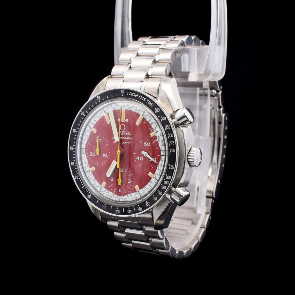 Omega Speedmaster Reduced Michael Schumacher | 39mm Red Dial with Patina