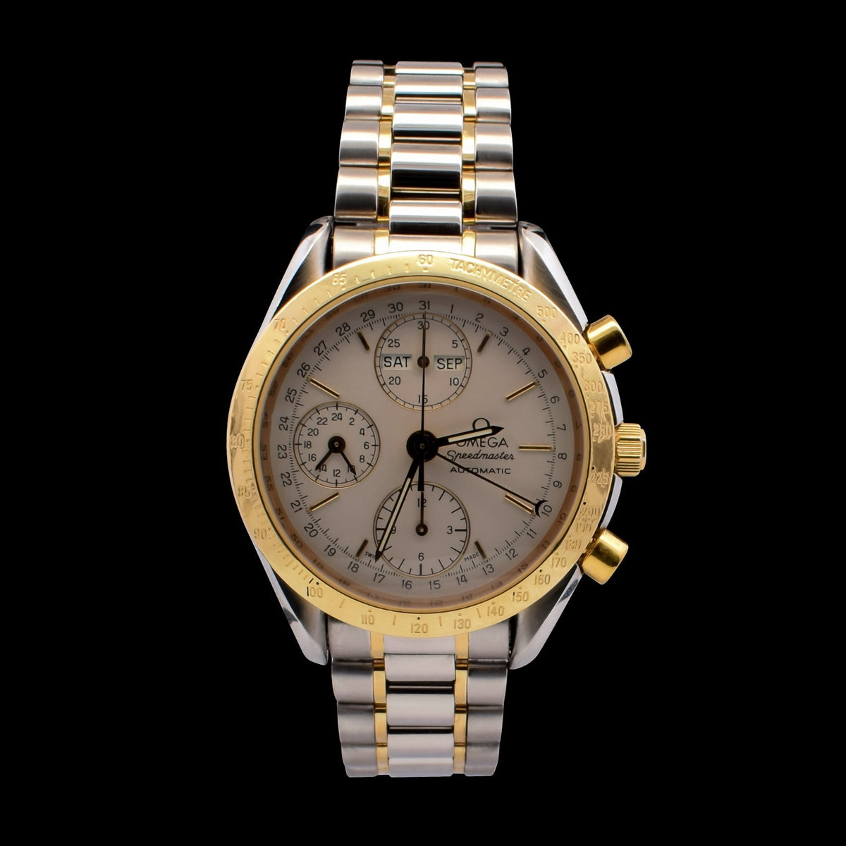 Omega Speedmaster Triple Date | Two-Tone | Warm Silver/Cream Dial | Ref. 3321.30