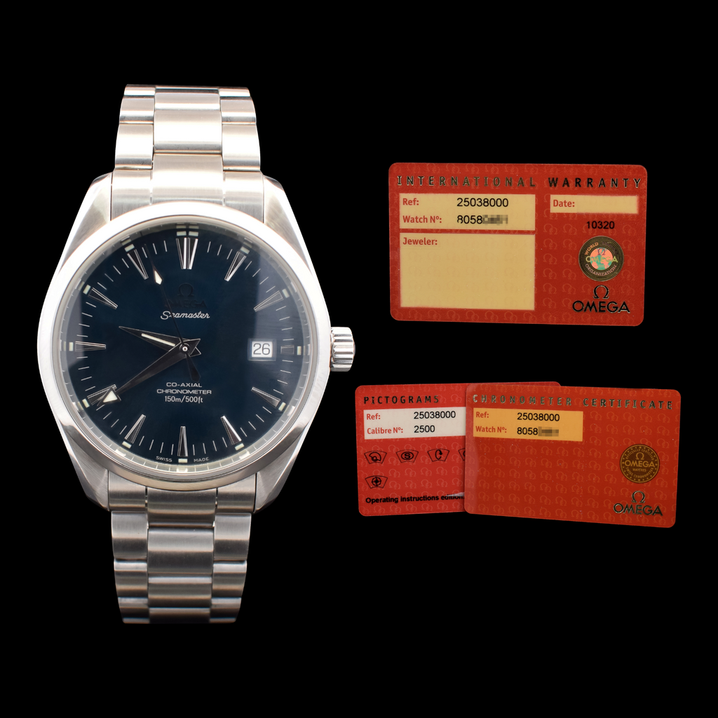 Omega Seamaster Aqua Terra 150M | Blue Dial | 39.2mm I  Ref. 2503.80 with Card