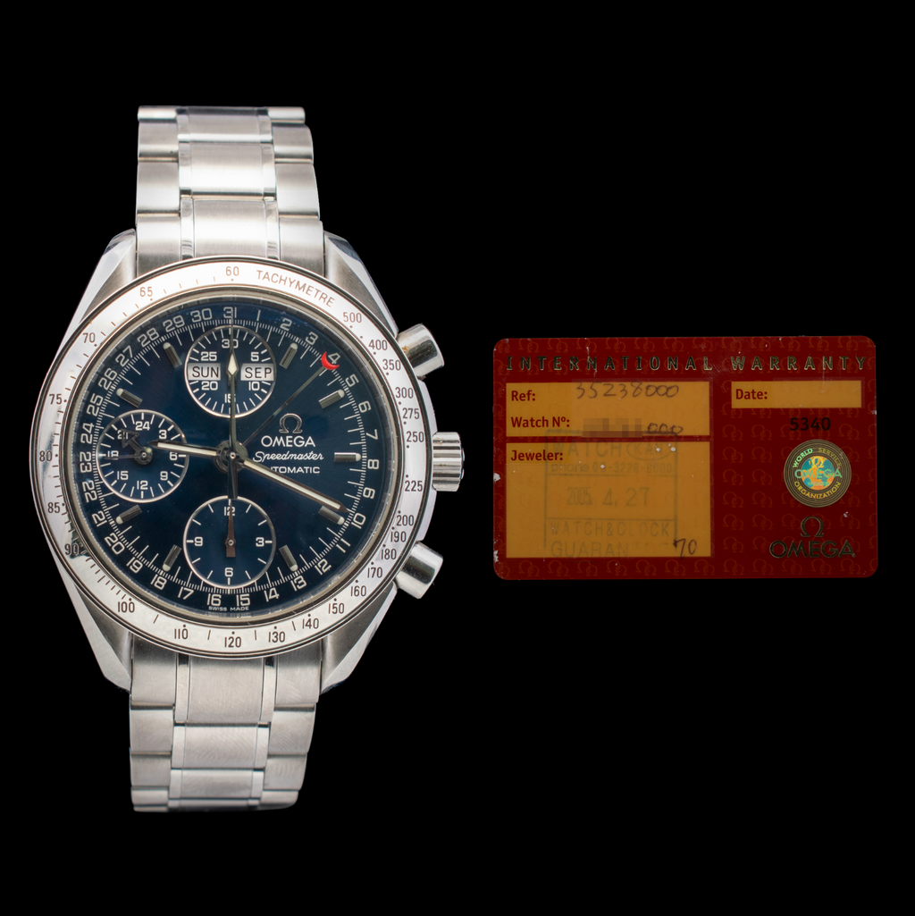 Omega Speedmaster Triple Calendar | Day-Date | 39mm Blue Dial | Ref 3523.80 I