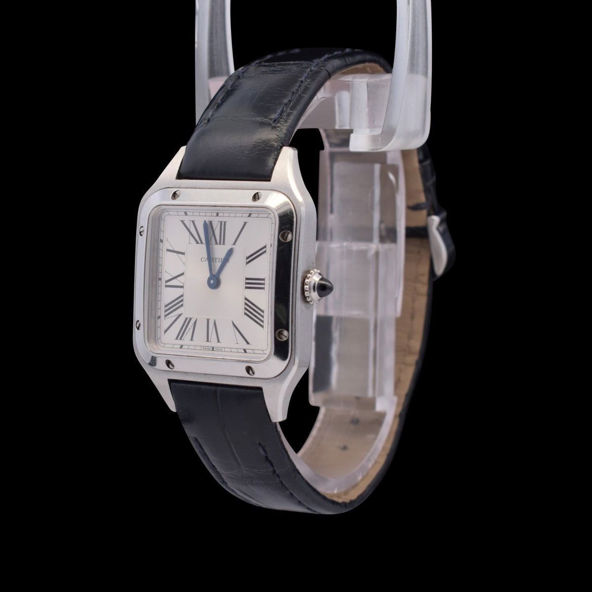 Cartier Santos-Dumont | 38 x 27.5mm Silver Dial | Leather Strap | Ref. WSSA0023