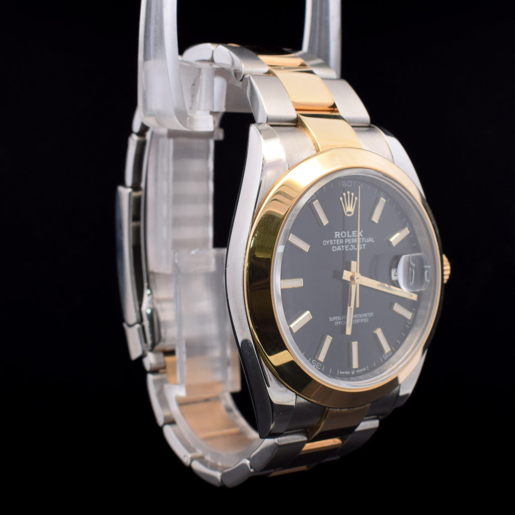 Rolex Datejust 41 | Black Stick Dial | Two-Tone Oyster Bracelet | Ref. 126303 |