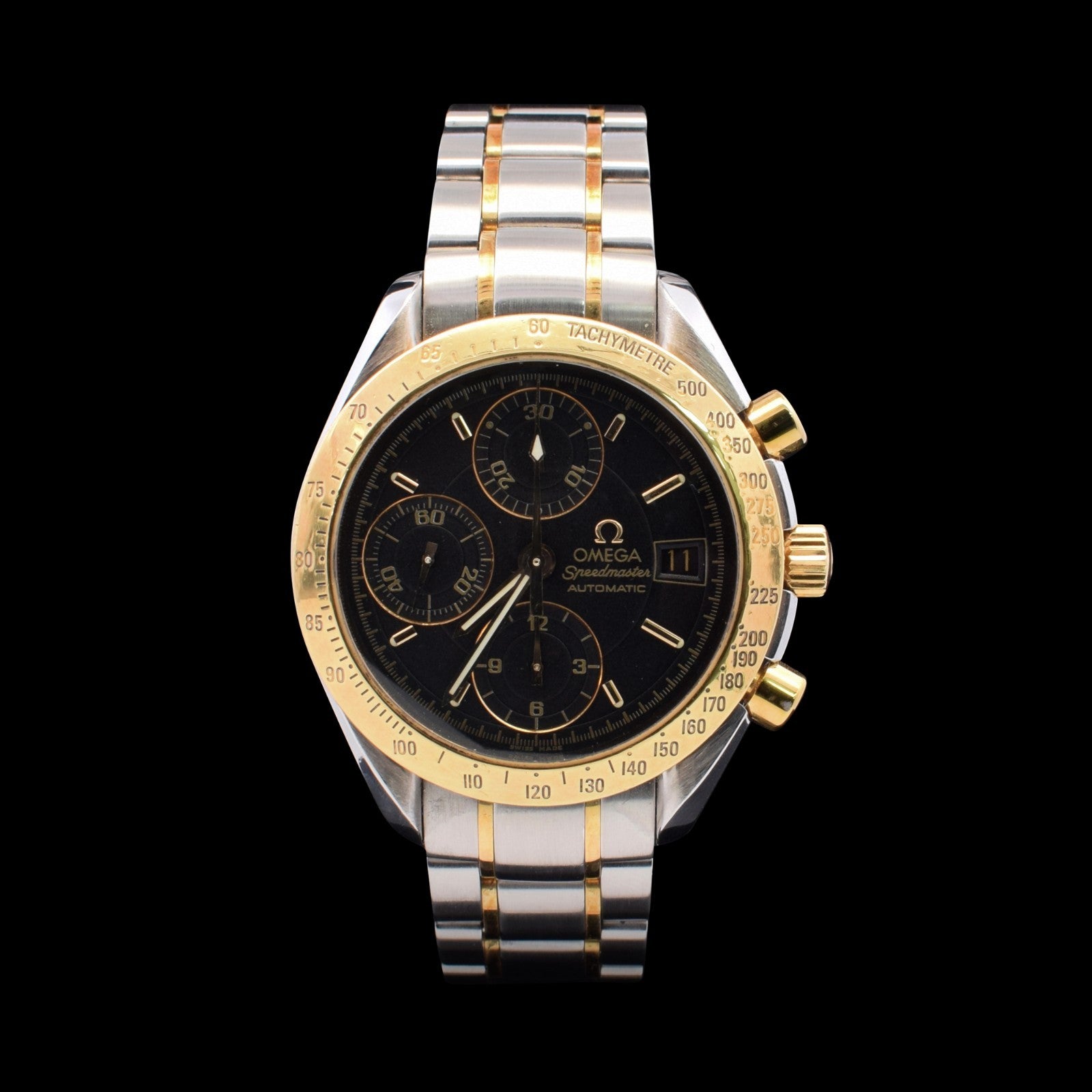 Omega Speedmaster Date Two Tone | 39mm | Black Dial | Ref 3313.50 with Card
