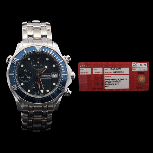 Omega Seamaster Diver 300M Chronograph | 41.5mm Blue Wave Dial | Ref. 2225.80 |