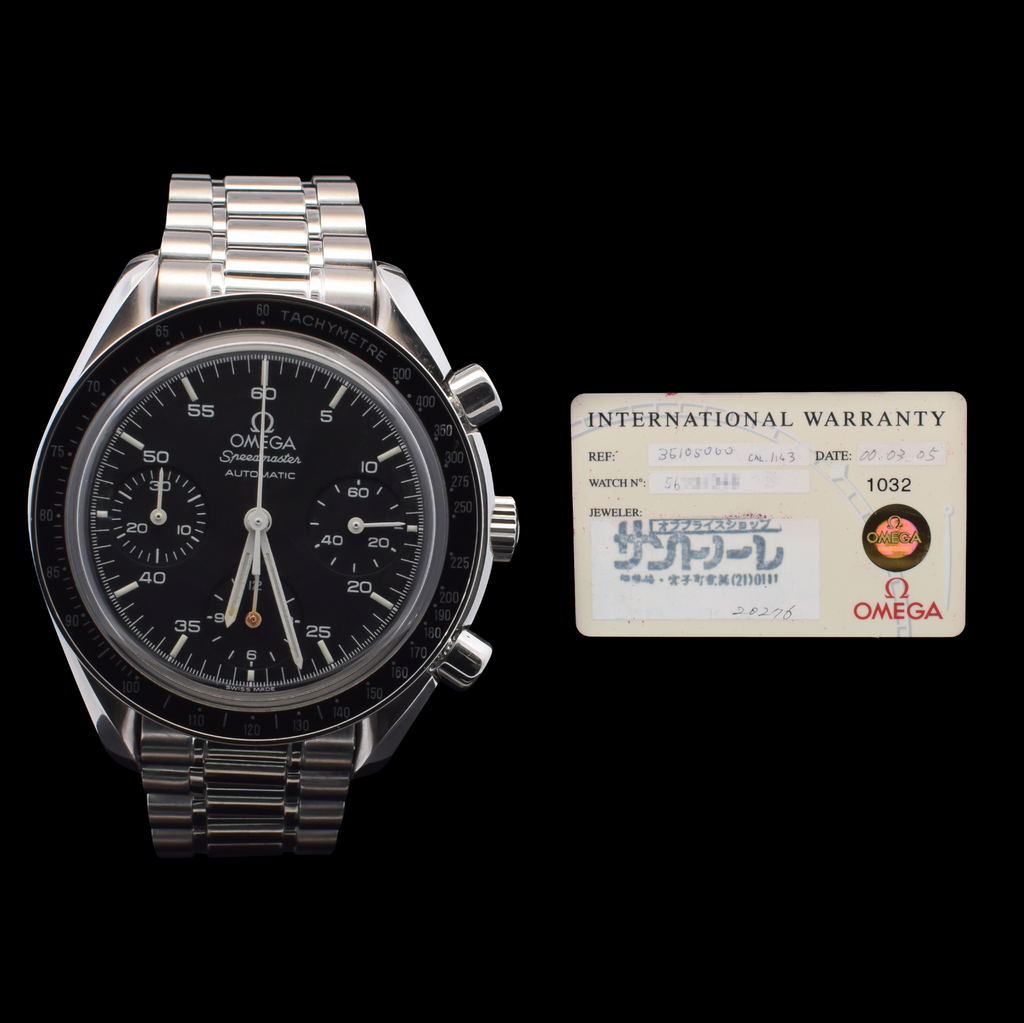 Omega Speedmaster Reduced | 39mm Black Dial | Ref. 3510.50 with card
