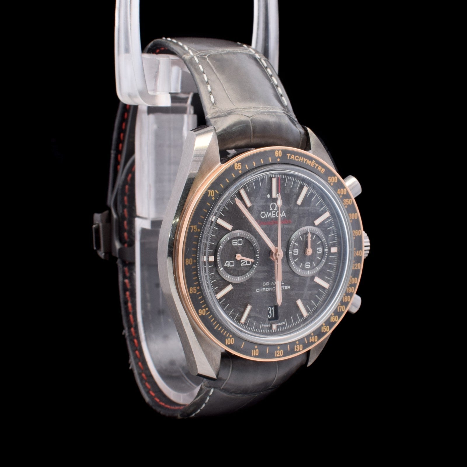 Omega Speedmaster Grey Side of the Moon Meteorite | Sedna Gold Bezel |