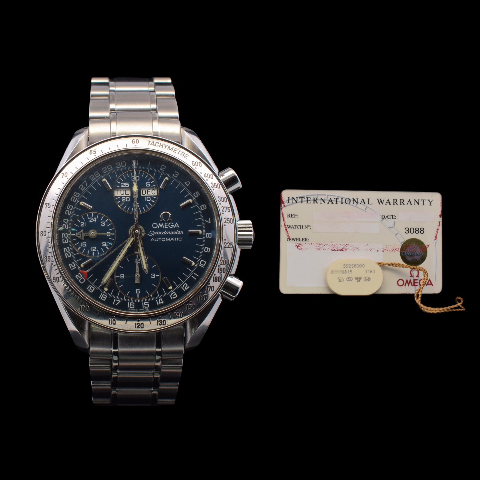 OOmega Speedmaster Triple Calendar | Day-Date | 39mm | Blue Dial | Ref 3523.80