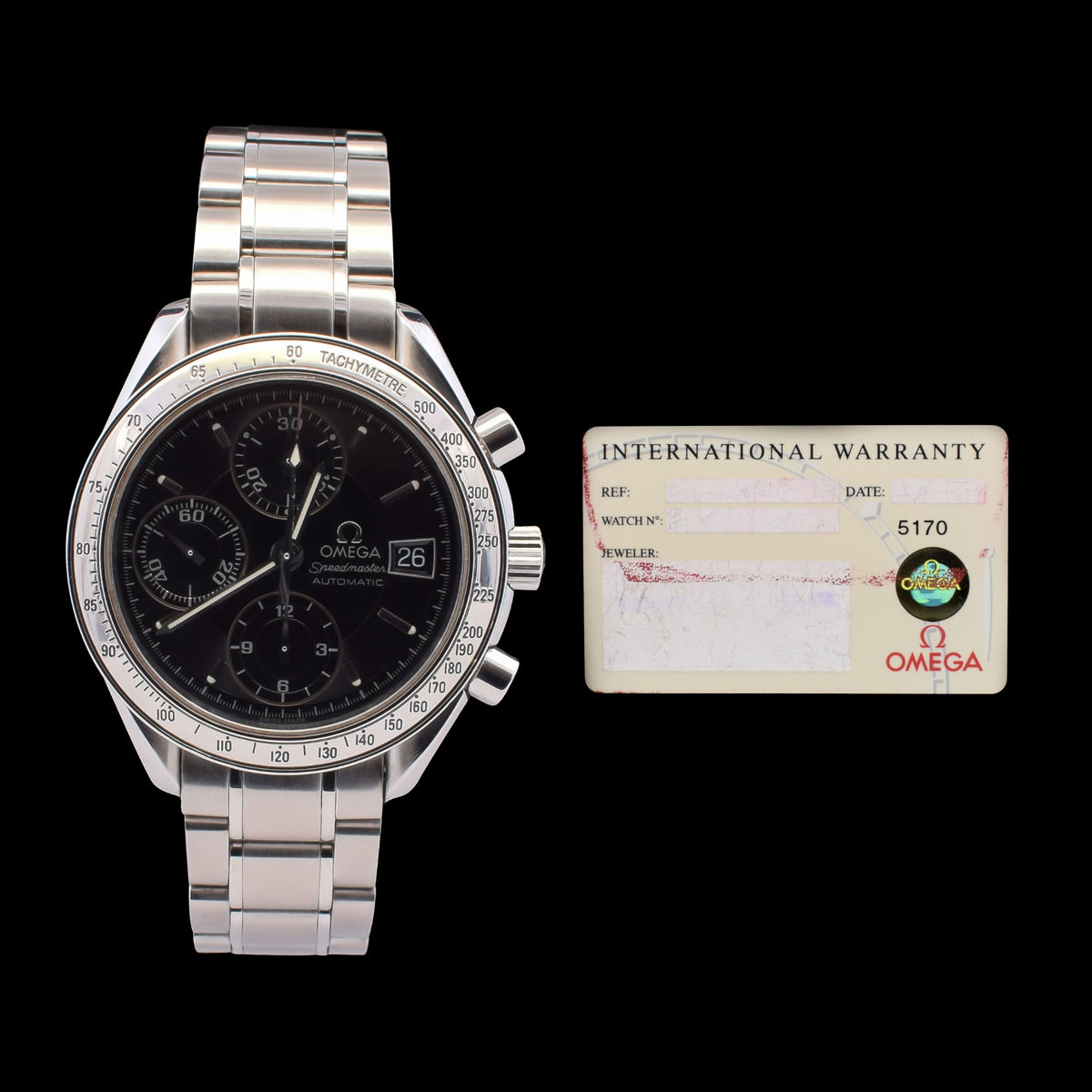 Omega Speedmaster Date | 39mm | Black Dial | Ref 3513.50 with Card