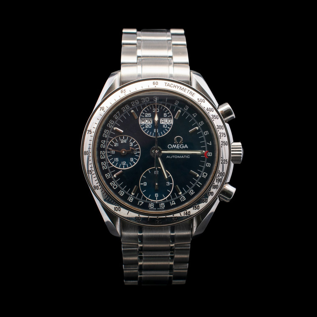 Omega Speedmaster Triple Calendar | Day-Date | 39mm Blue Dial | Ref 3523.80