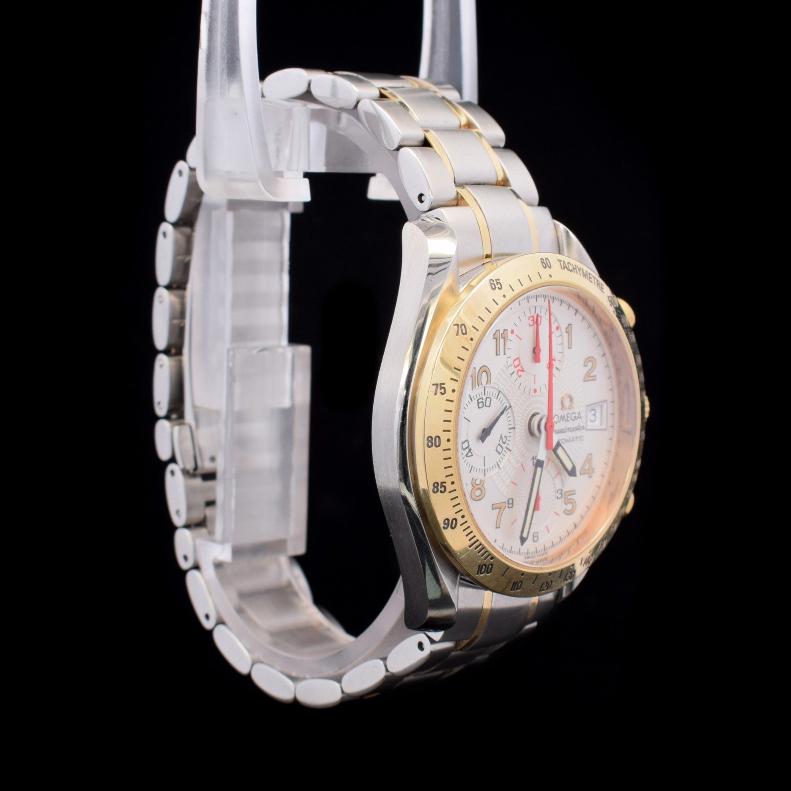 Omega Speedmaster Date | White Guilloché Racing Dial | Two-Tone | Ref. 3313.33 I