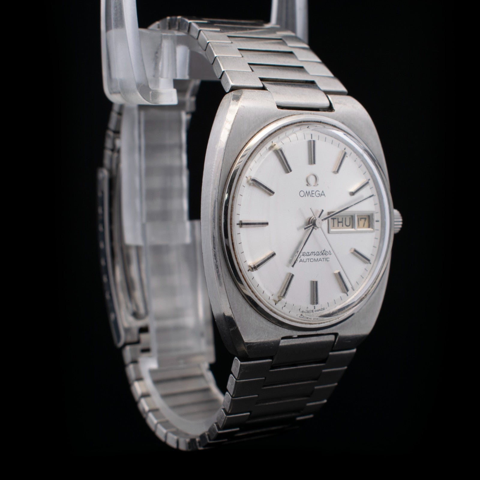 Omega Seamaster | Day-Date | Silver/White Dial | Ref 166.0216 with Box