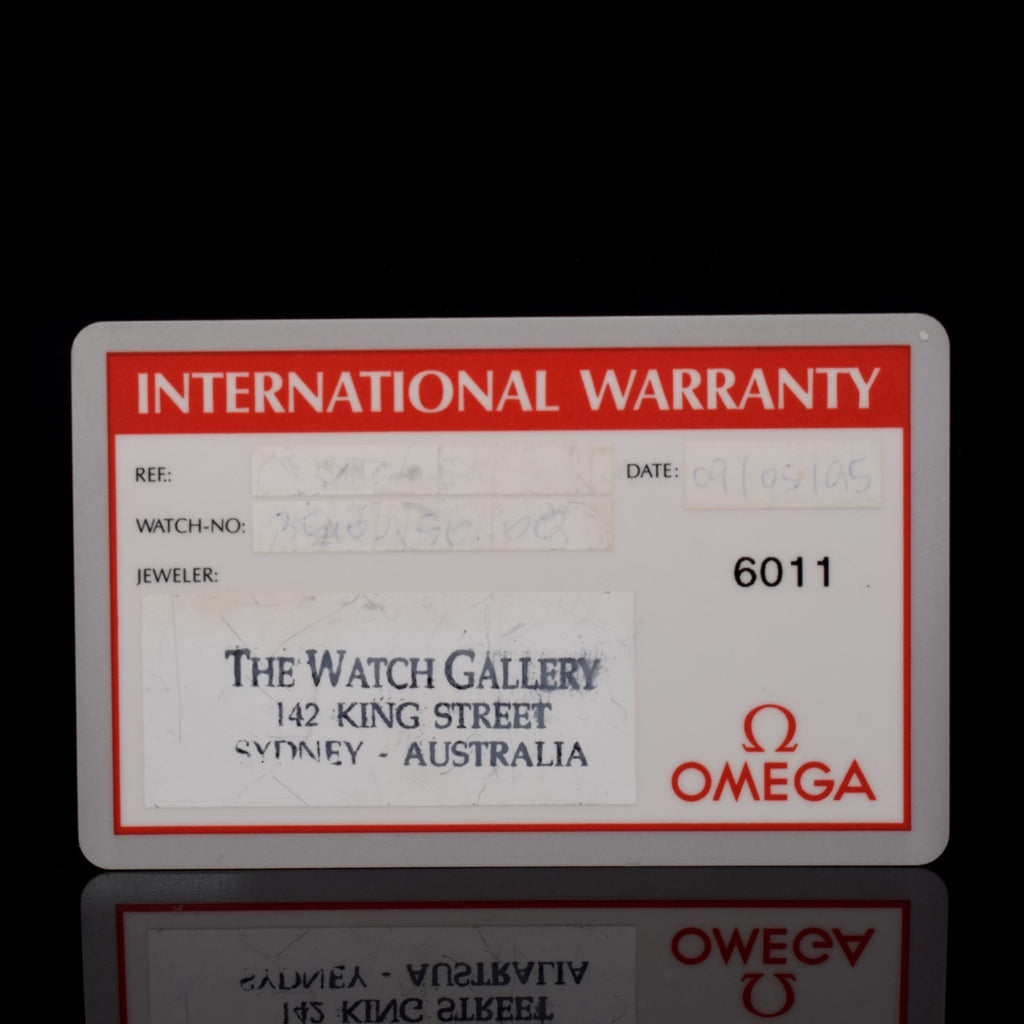 Omega Speedmaster Reduced  39mm Black Dial | Ref 3510.50 with Card