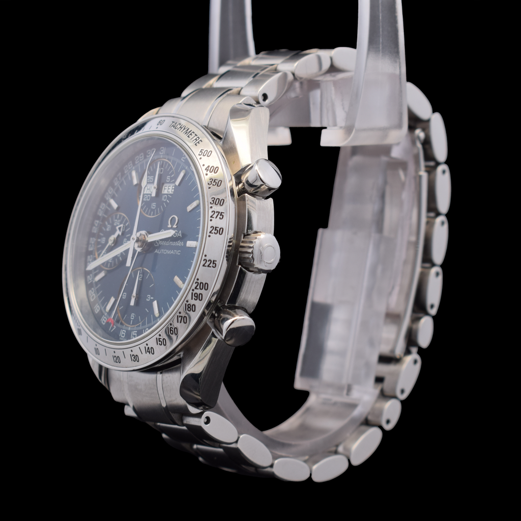 Omega Speedmaster Triple Calendar | Day-Date | 39mm Blue Dial | Ref 3523.80