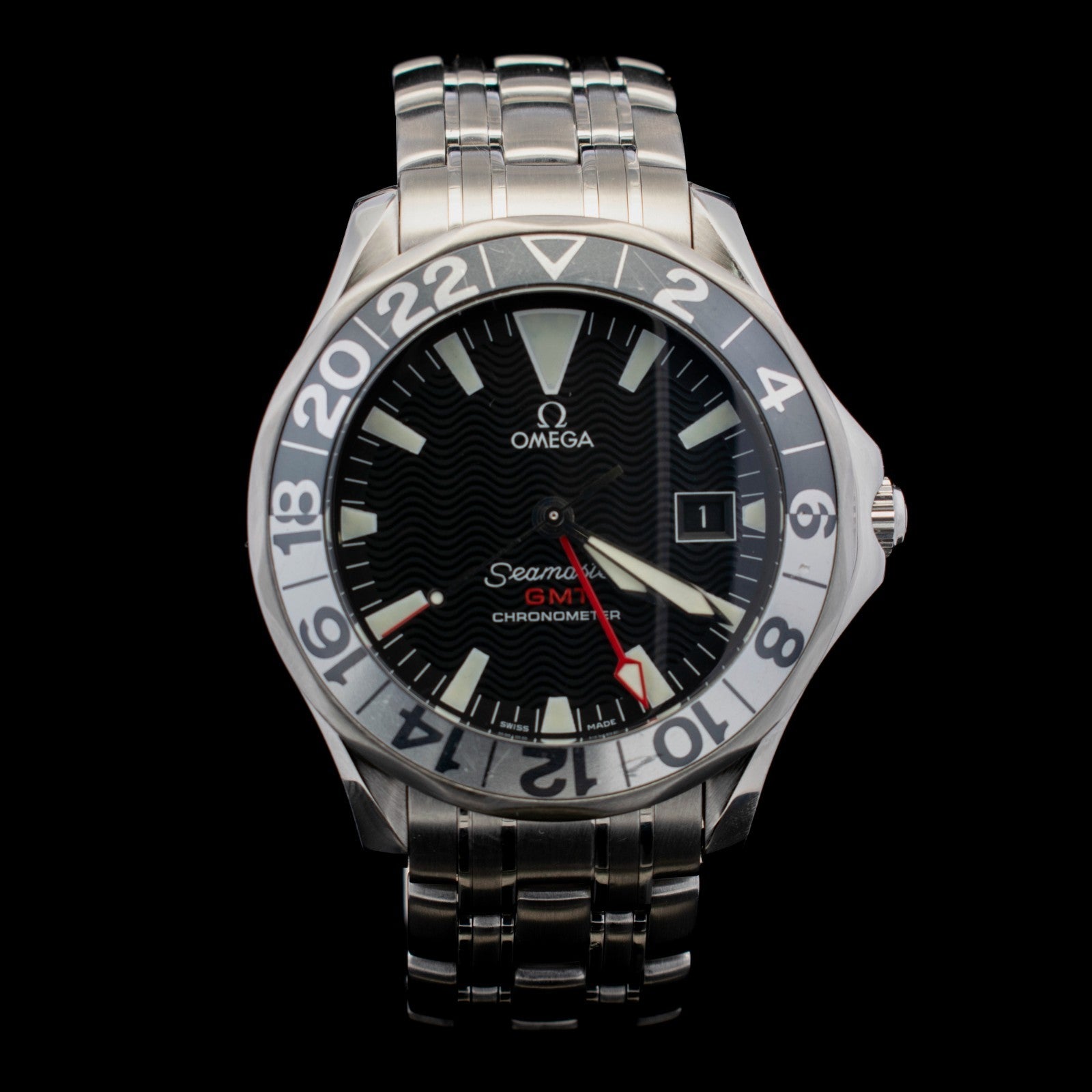 Omega Seamaster GMT 50th Anniversary | Black Wave Dial | Ref 2534.50.00 | Card