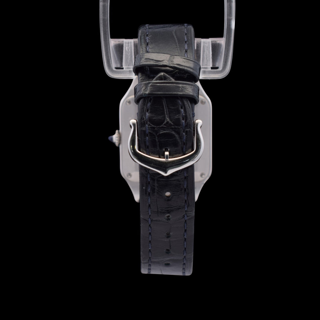 Cartier Santos-Dumont | 38 x 27.5mm Silver Dial | Leather Strap | Ref. WSSA0023