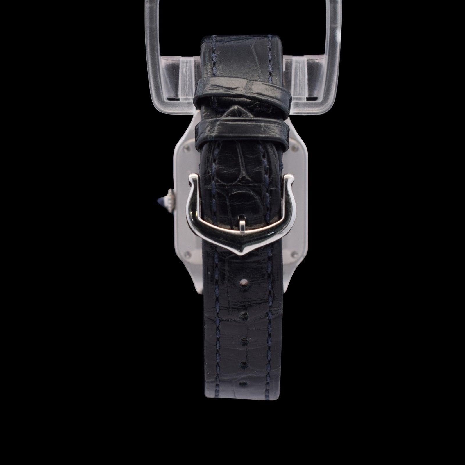 Cartier Santos-Dumont | 38 x 27.5mm Silver Dial | Leather Strap | Ref. WSSA0023