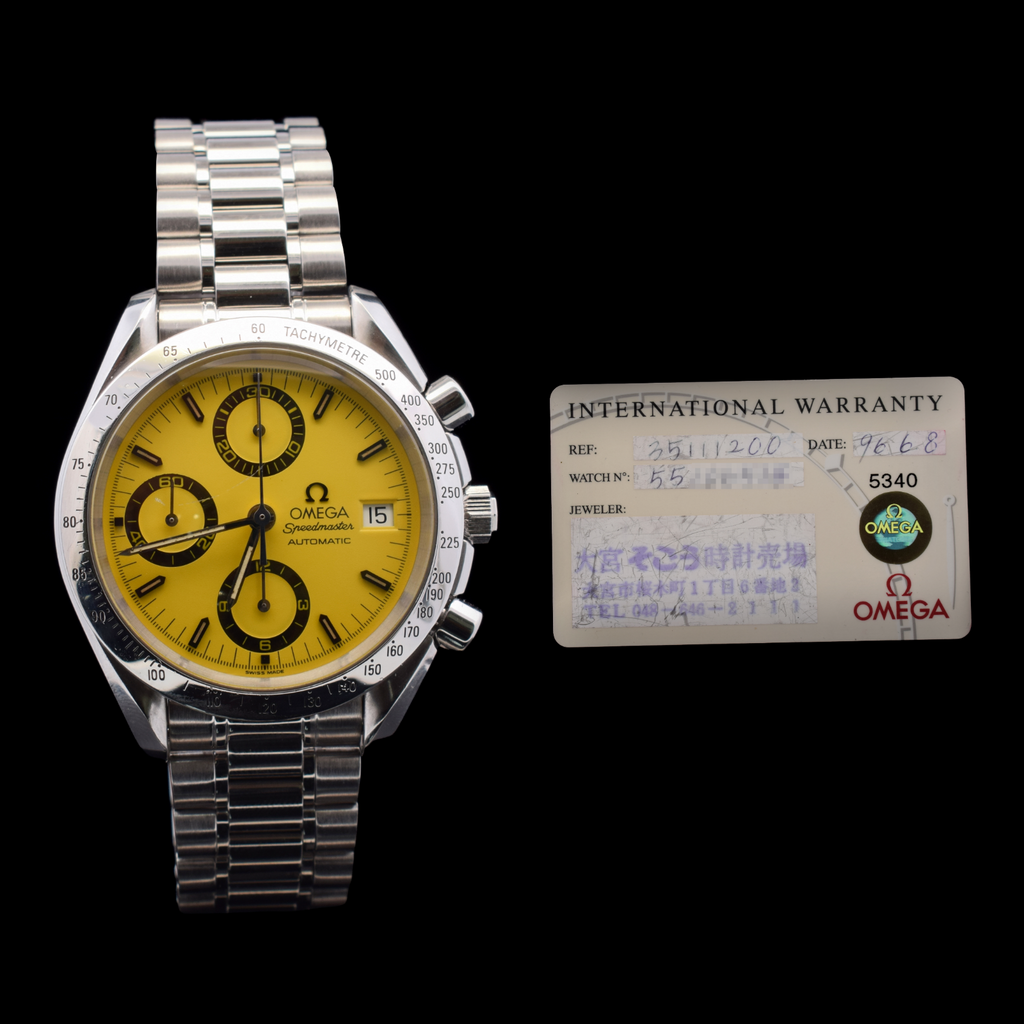 Omega Speedmaster | Michael Schumacher 39mm | Yellow Dial | Ref 3511.12 | Card