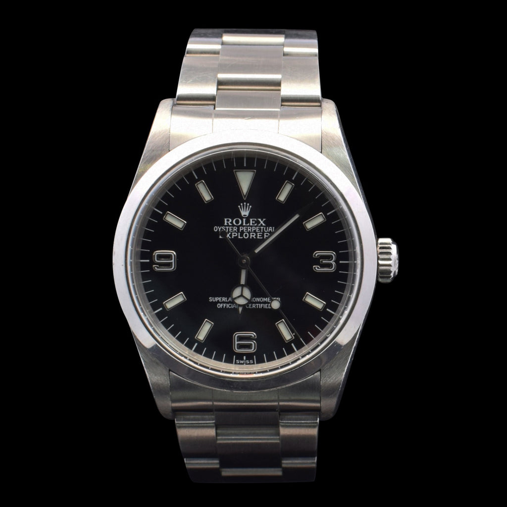 Rolex Explorer 36 | Black 3-6-9 Dial | Unpolished Case | Ref. 114270 with Papers