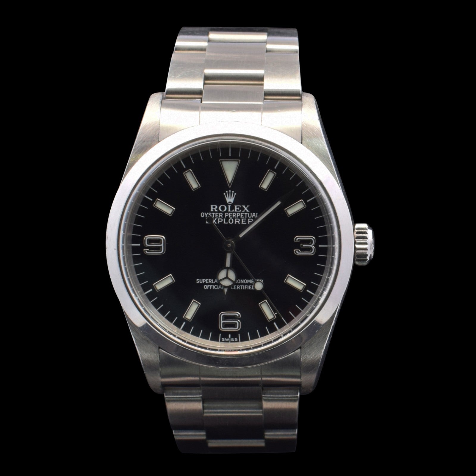 Rolex Explorer 36 | Black 3-6-9 Dial | Unpolished Case | Ref. 114270 with Papers