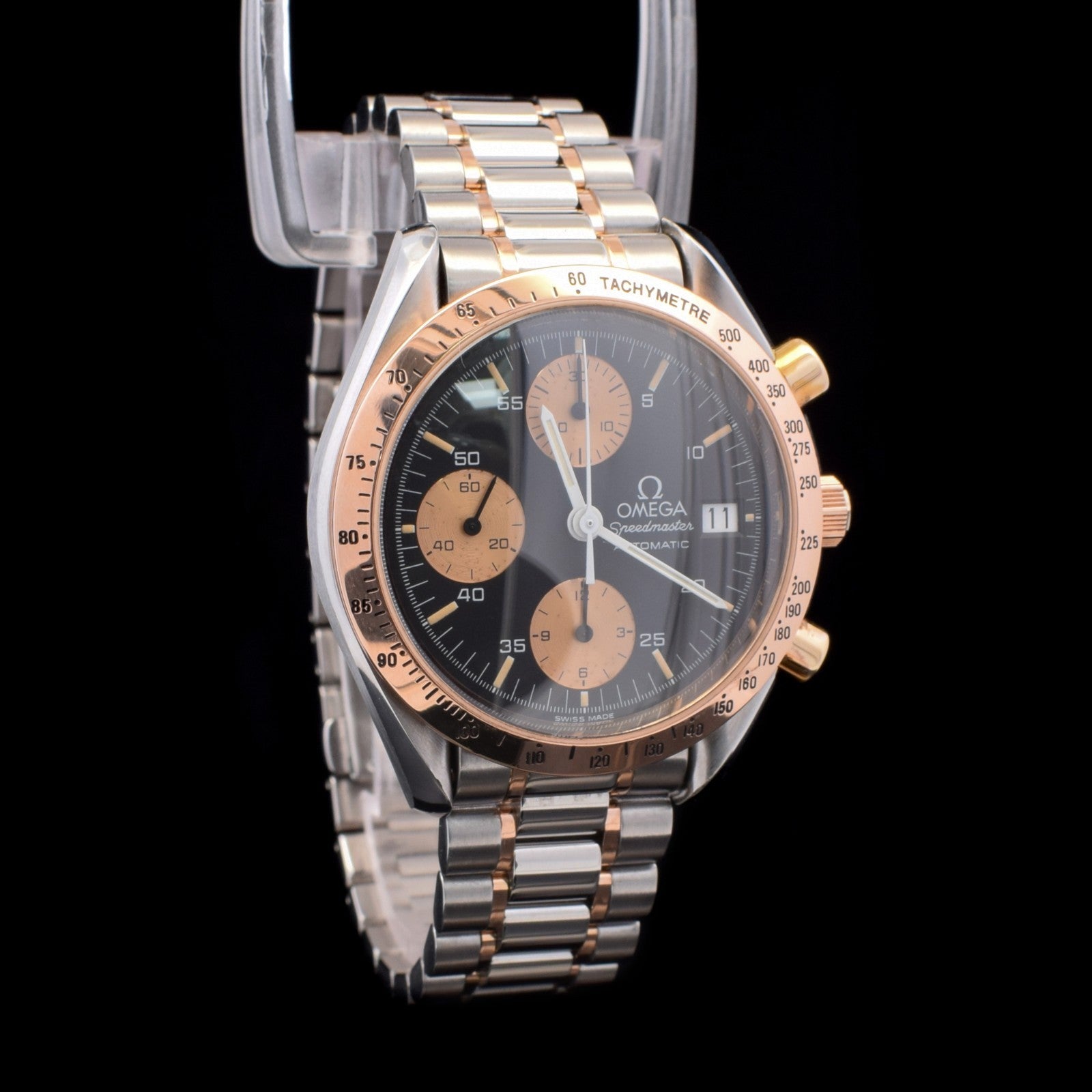 OMEGA 3316.50 Speedmaster Date black Dial Automatic Pink Gold Stainless Steel