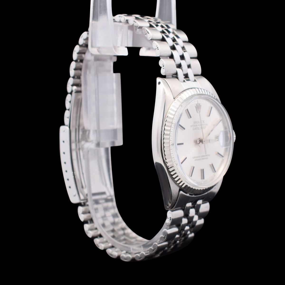 Rolex Datejust 36mm | White Dial | White Gold Fluted Bezel | Ref. 1601 | 2.94M Serial