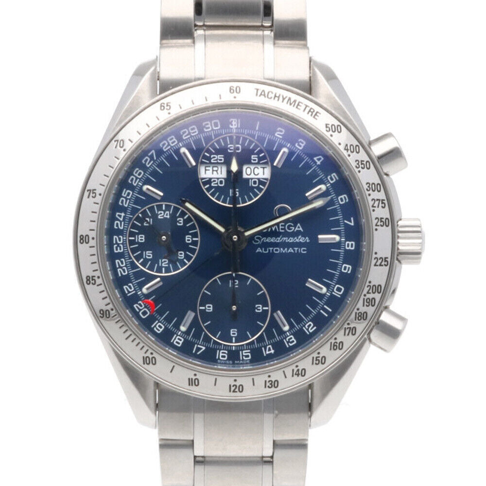 Omega Speedmaster Triple Calendar | Day-Date | 39mm Blue Dial | Ref 3523.80 I