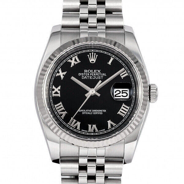 Rolex Datejust36mm 116234|Black Concentric Dial |Oyster Bracelet | White Rolesor