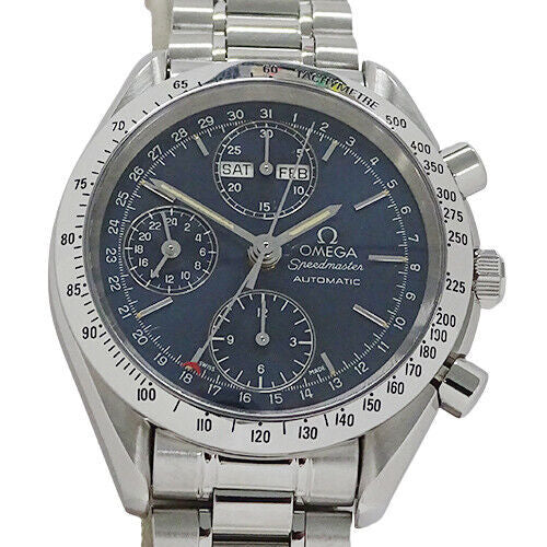 Omega Speedmaster Day-Date Triple Calendar | 39mm Blue Dial | 3521.80 I Card I